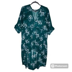 Torrid Floral Sheer Tunic Top Bathing Suit Cover Up Flowy Lightweight Top XL